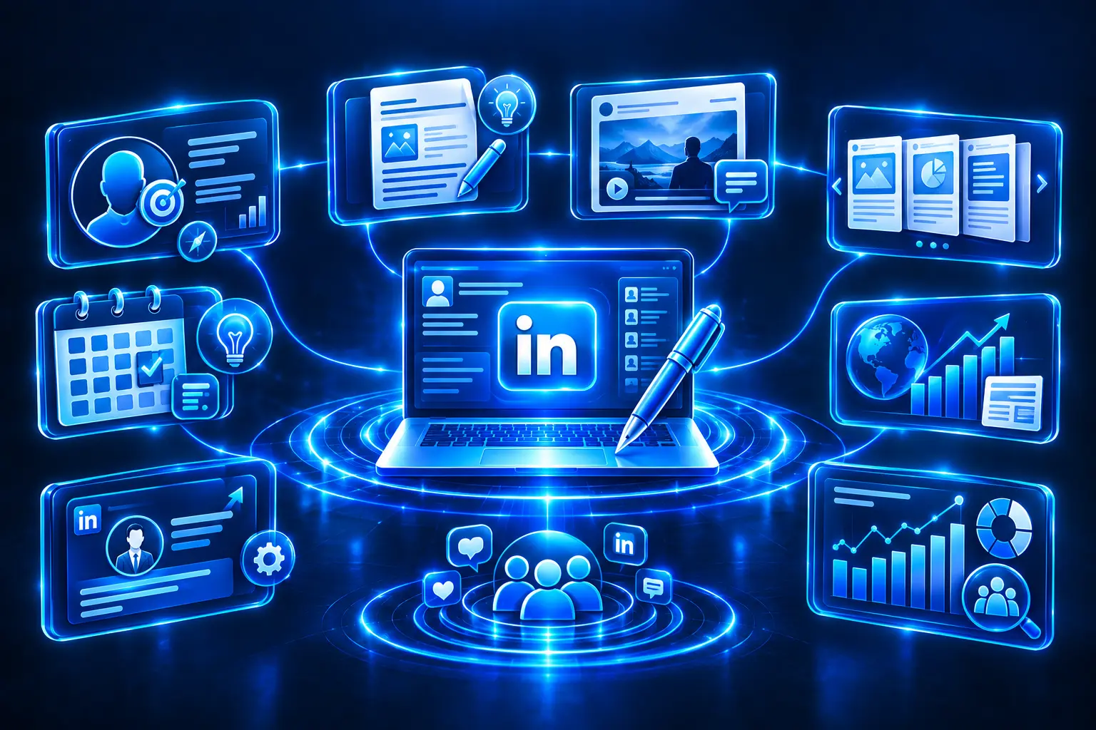 LinkedIn Ghostwriting Service Visuals